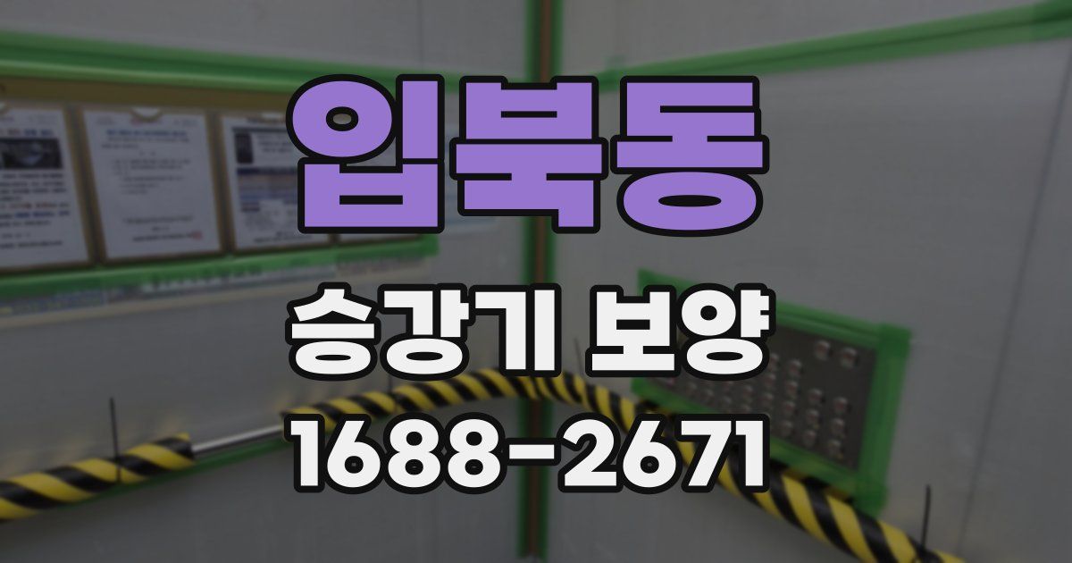입북동 승강기 보양
