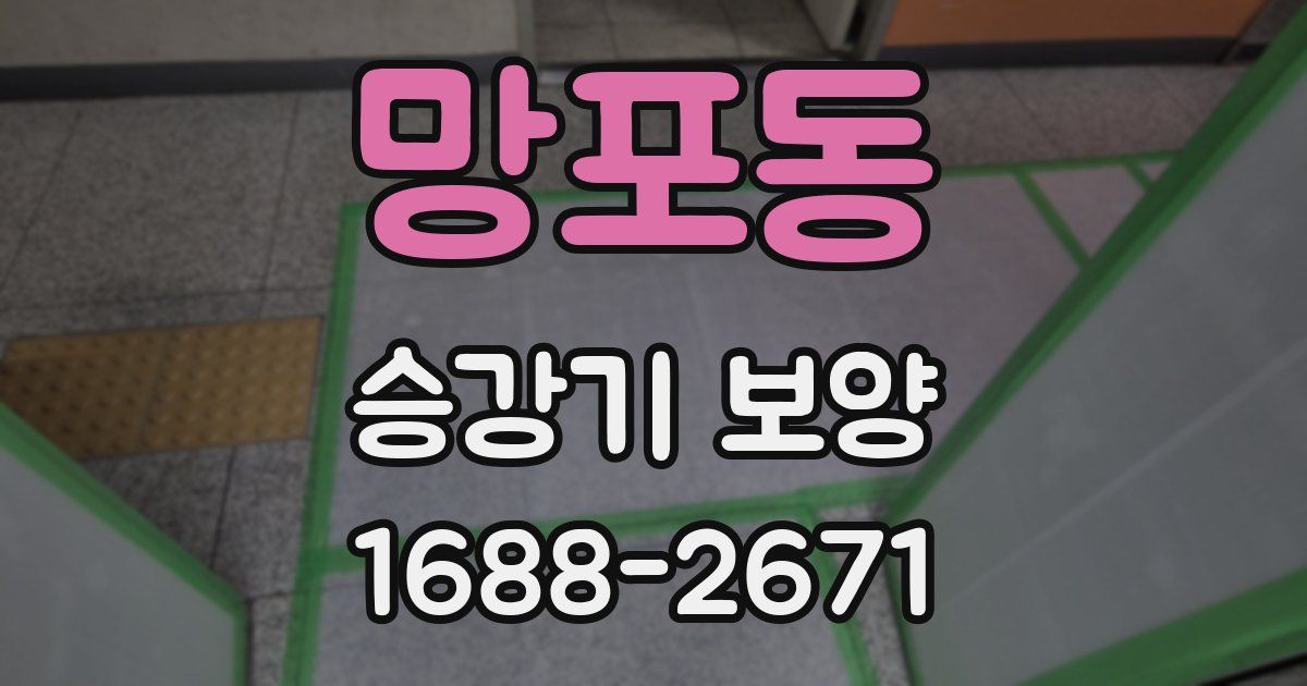 망포동 승강기 보양