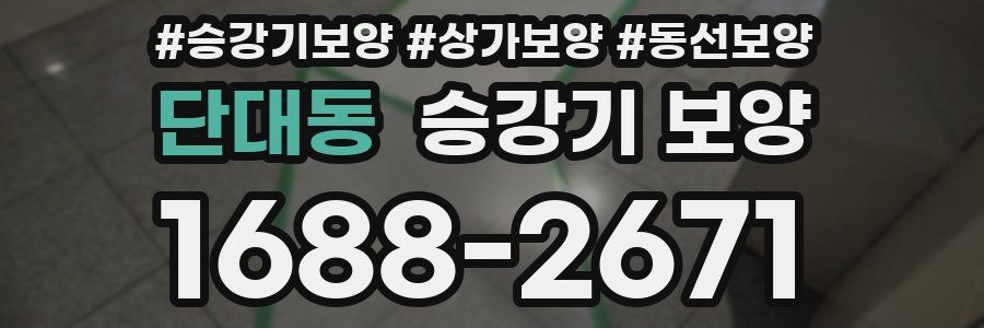 단대동 승강기 보양