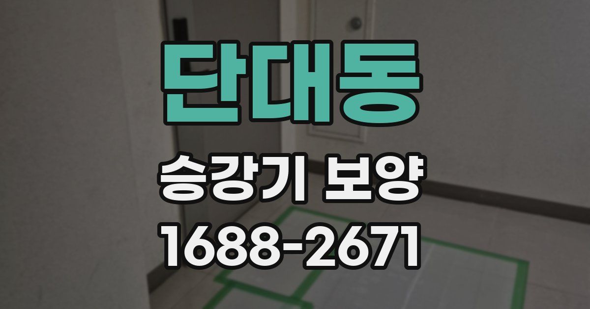 단대동 승강기 보양