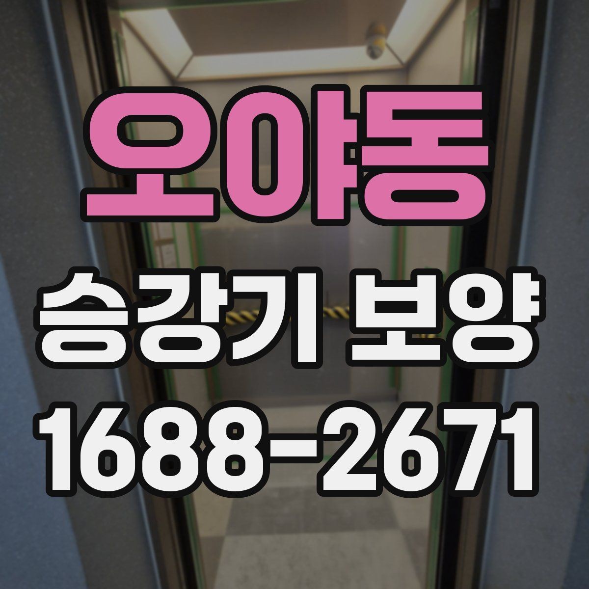 오야동 승강기 보양 품질 확인을 위한 현장 점검