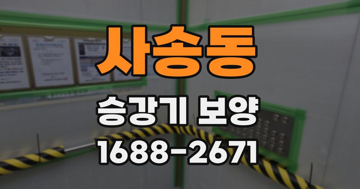 사송동 승강기 보양
