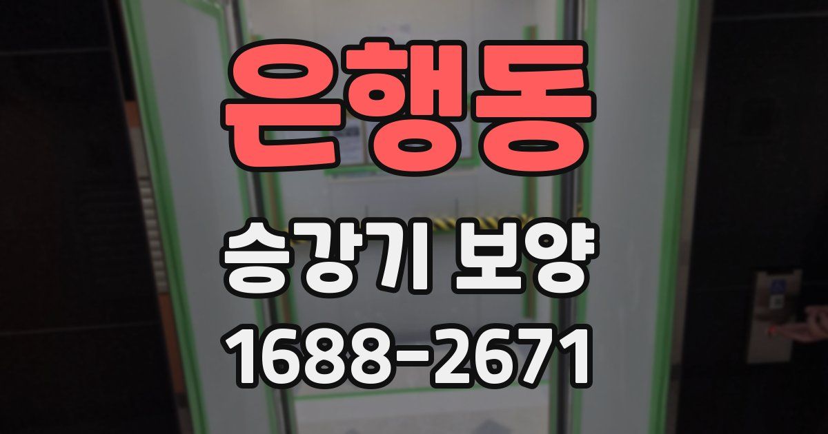 은행동 승강기 보양