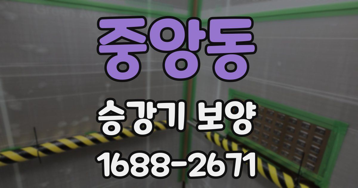 중앙동 승강기 보양