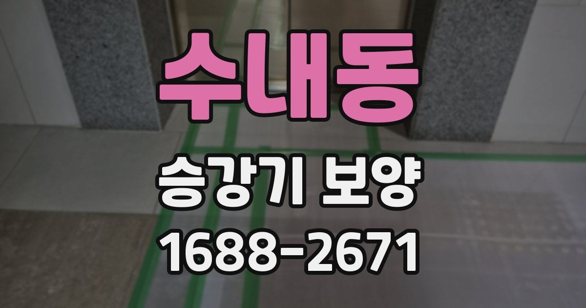 수내동 승강기 보양