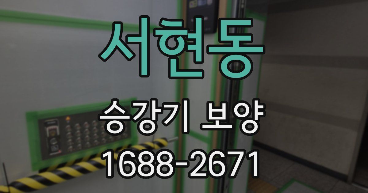 서현동 승강기 보양