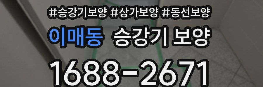이매동 승강기 보양