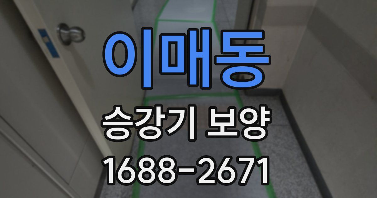 이매동 승강기 보양