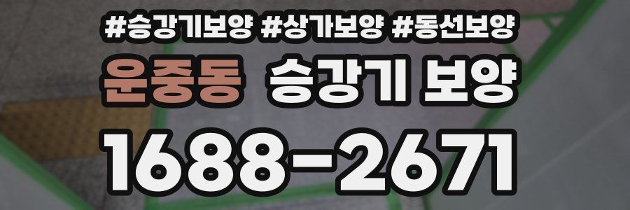 운중동 승강기 보양