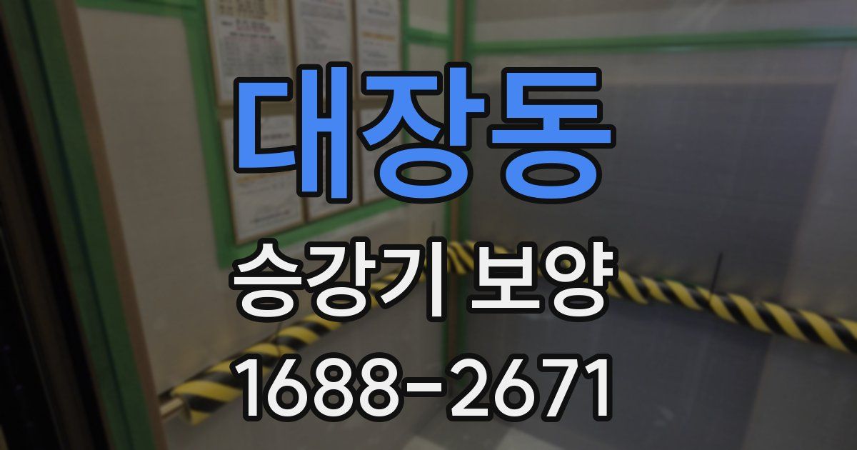 대장동 승강기 보양