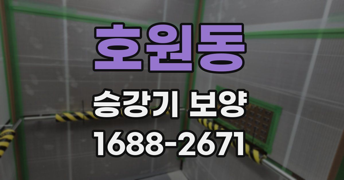 호원동 승강기 보양