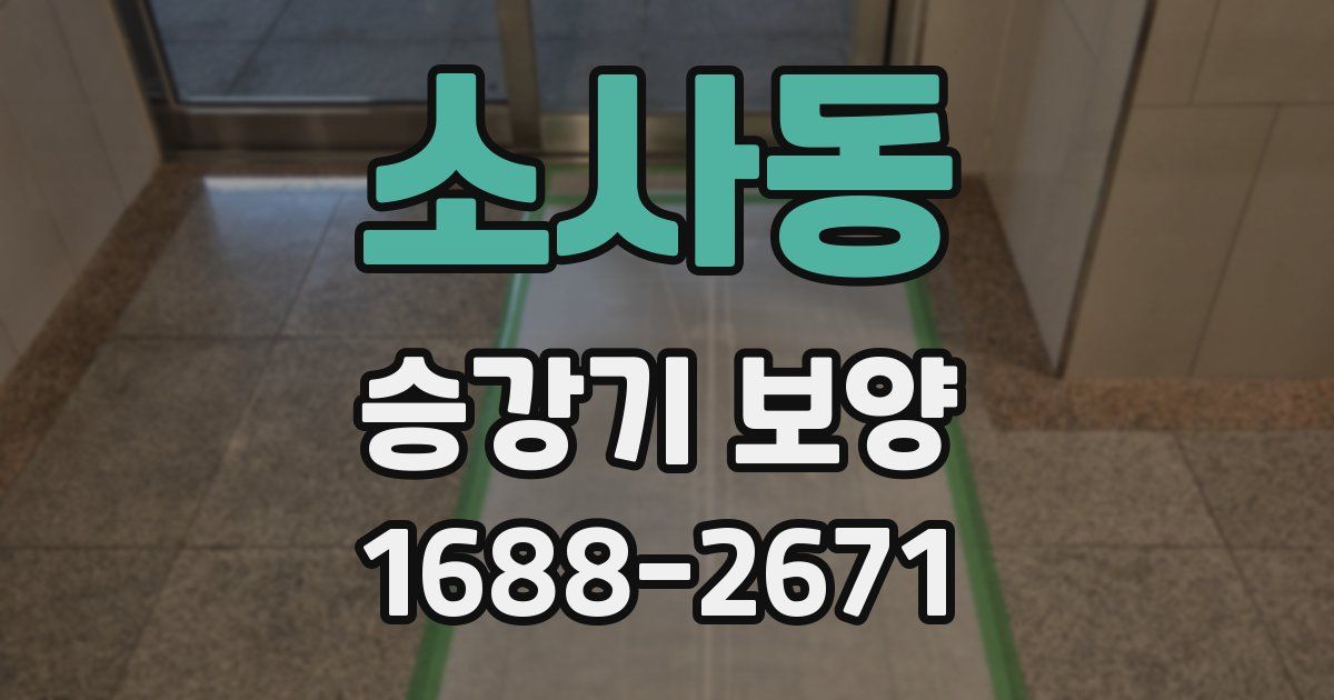 소사동 승강기 보양