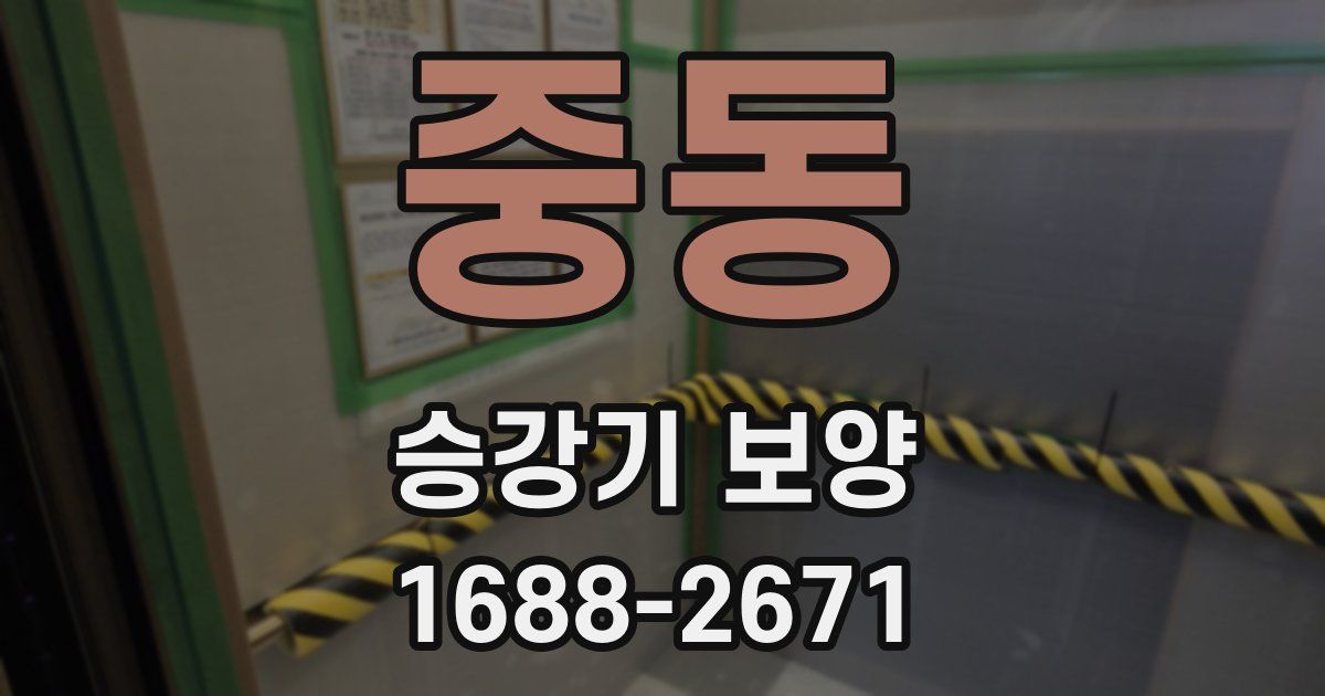 중동 승강기 보양