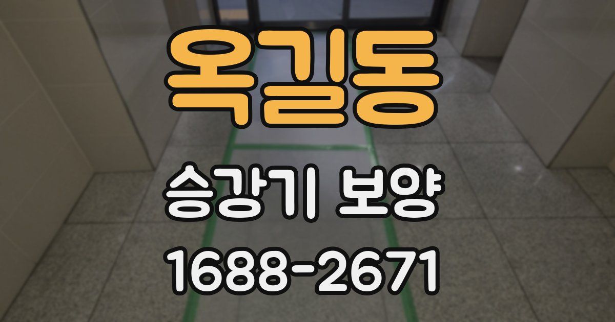 옥길동 승강기 보양