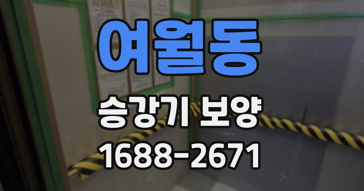 여월동 승강기 보양