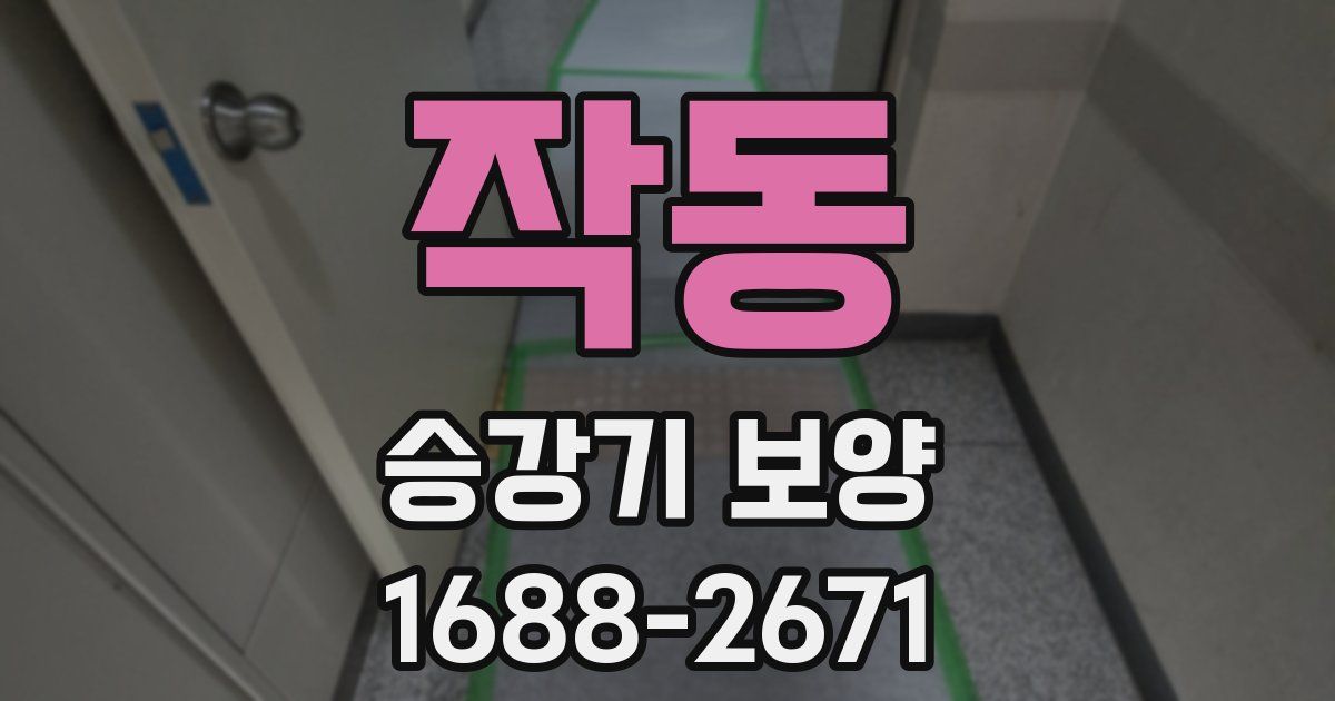작동 승강기 보양