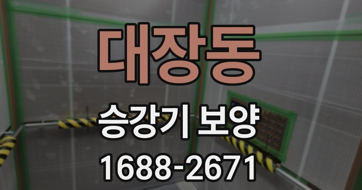 대장동 승강기 보양