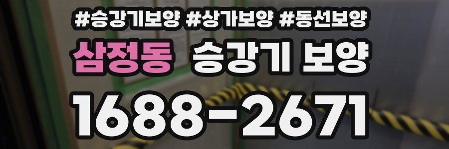 삼정동 승강기 보양