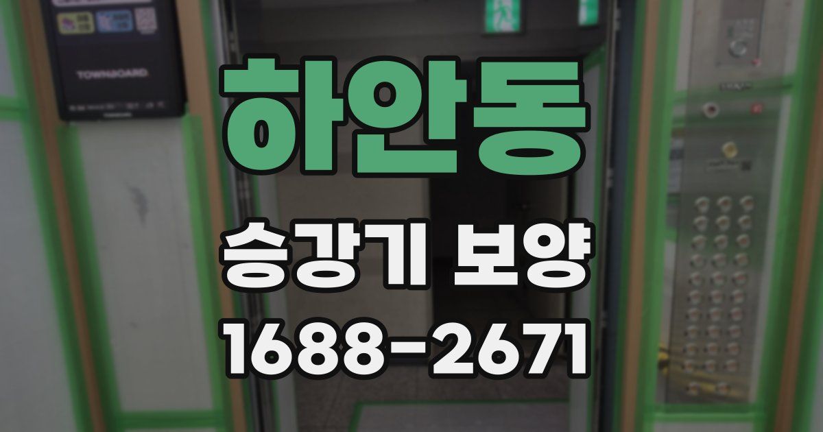 하안동 승강기 보양