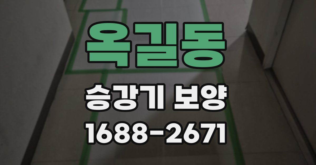 옥길동 승강기 보양