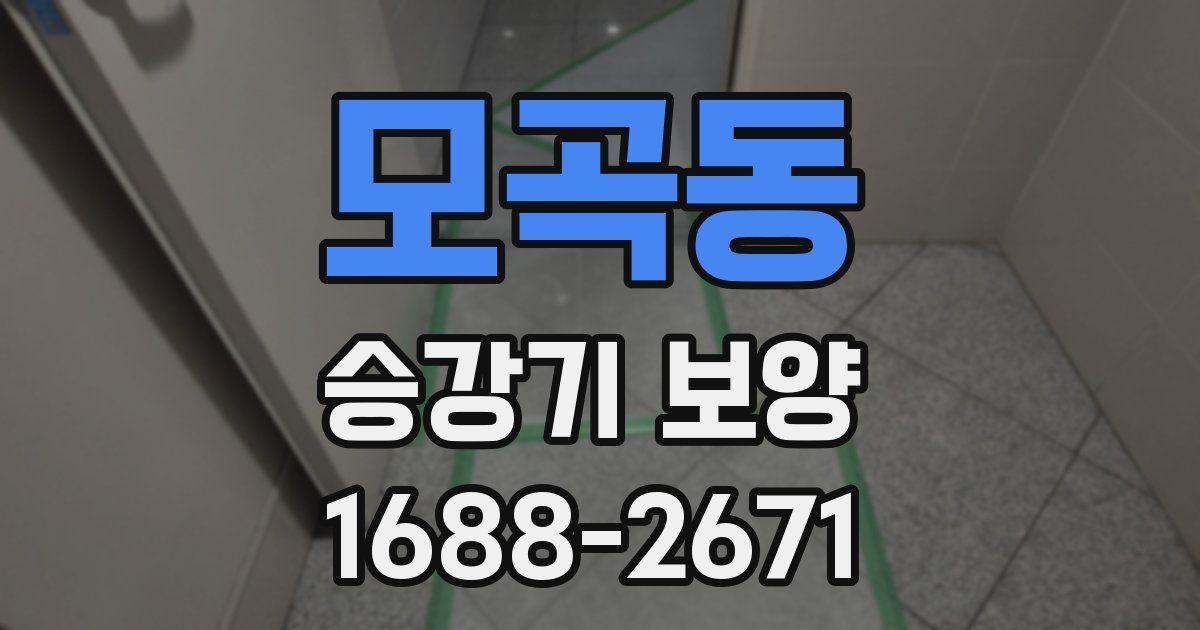 모곡동 승강기 보양