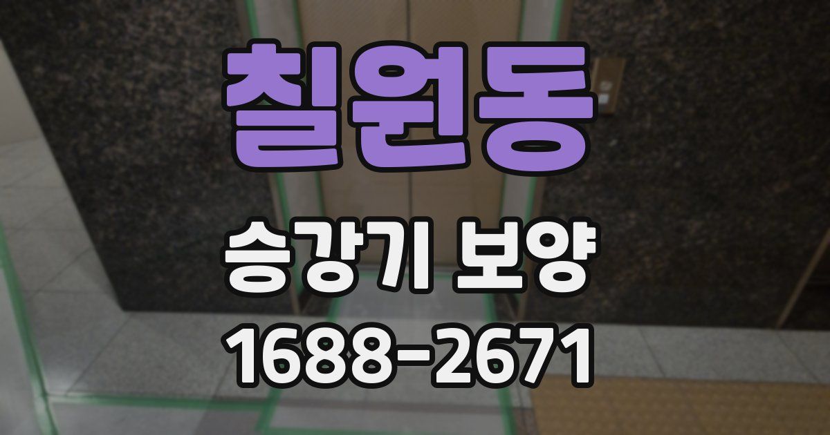 칠원동 승강기 보양