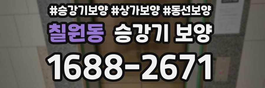 칠원동 승강기 보양