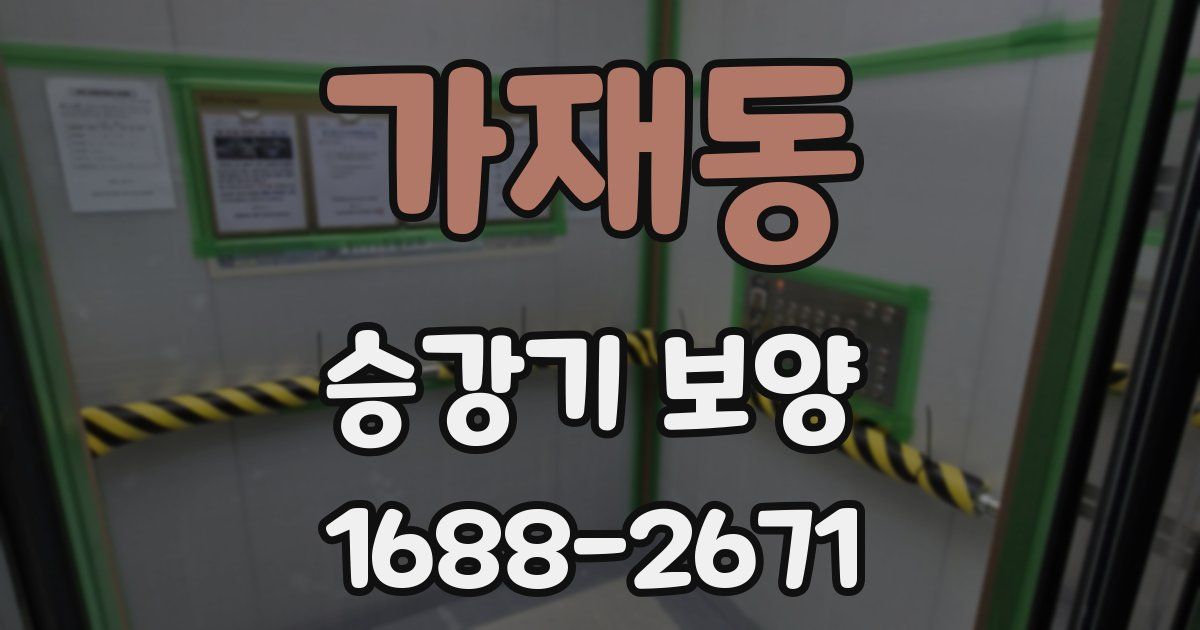 가재동 승강기 보양