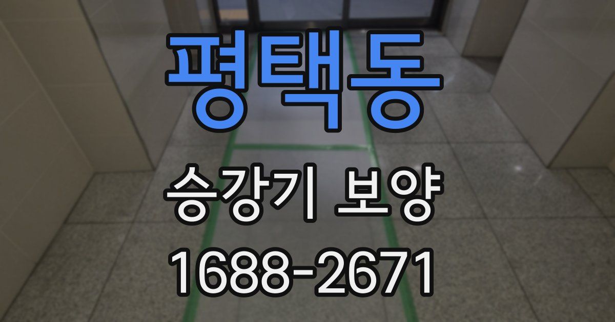 평택동 승강기 보양