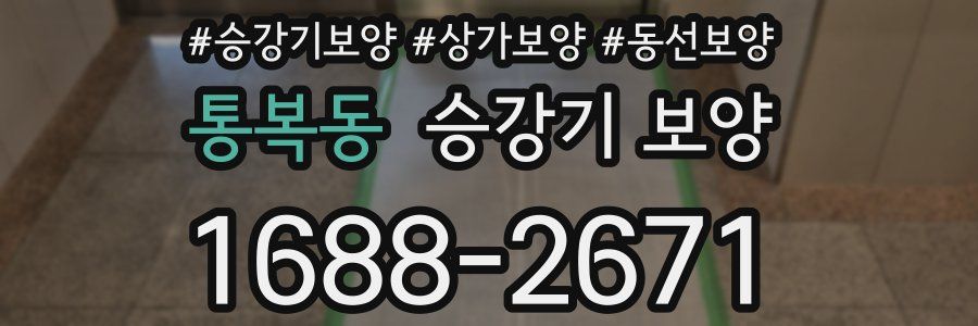 통복동 승강기 보양