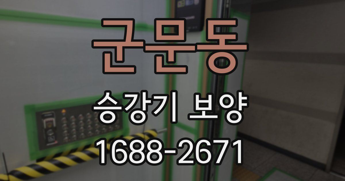 군문동 승강기 보양