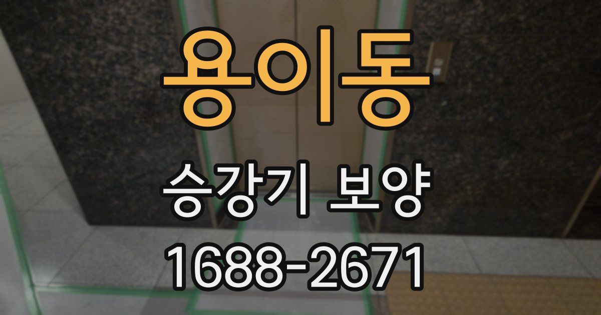 용이동 승강기 보양