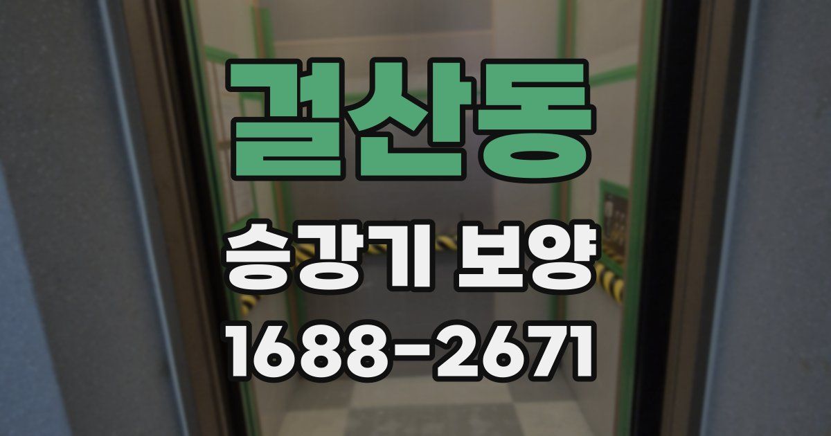 걸산동 승강기 보양