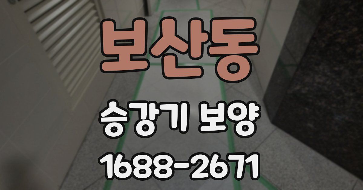 보산동 승강기 보양