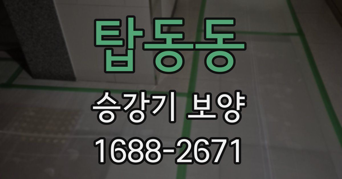 탑동동 승강기 보양
