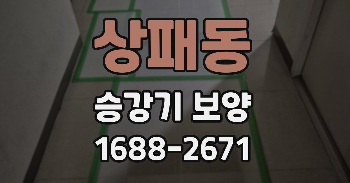 상패동 승강기 보양