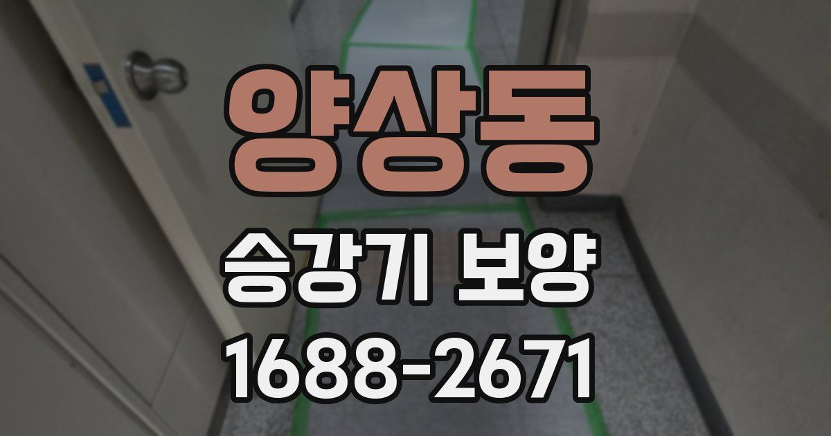 양상동 승강기 보양