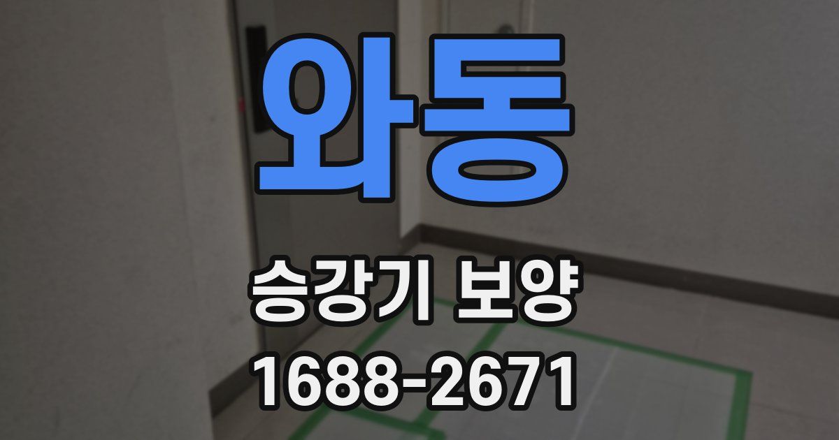 와동 승강기 보양