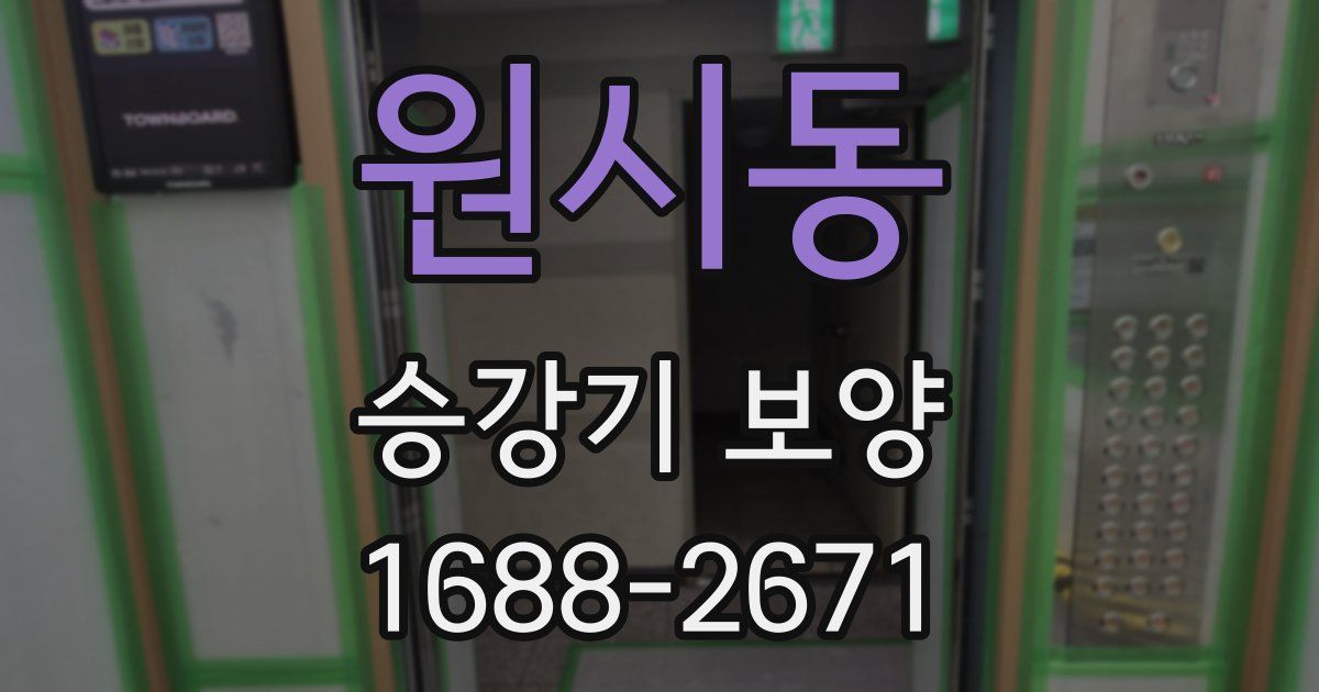 원시동 승강기 보양