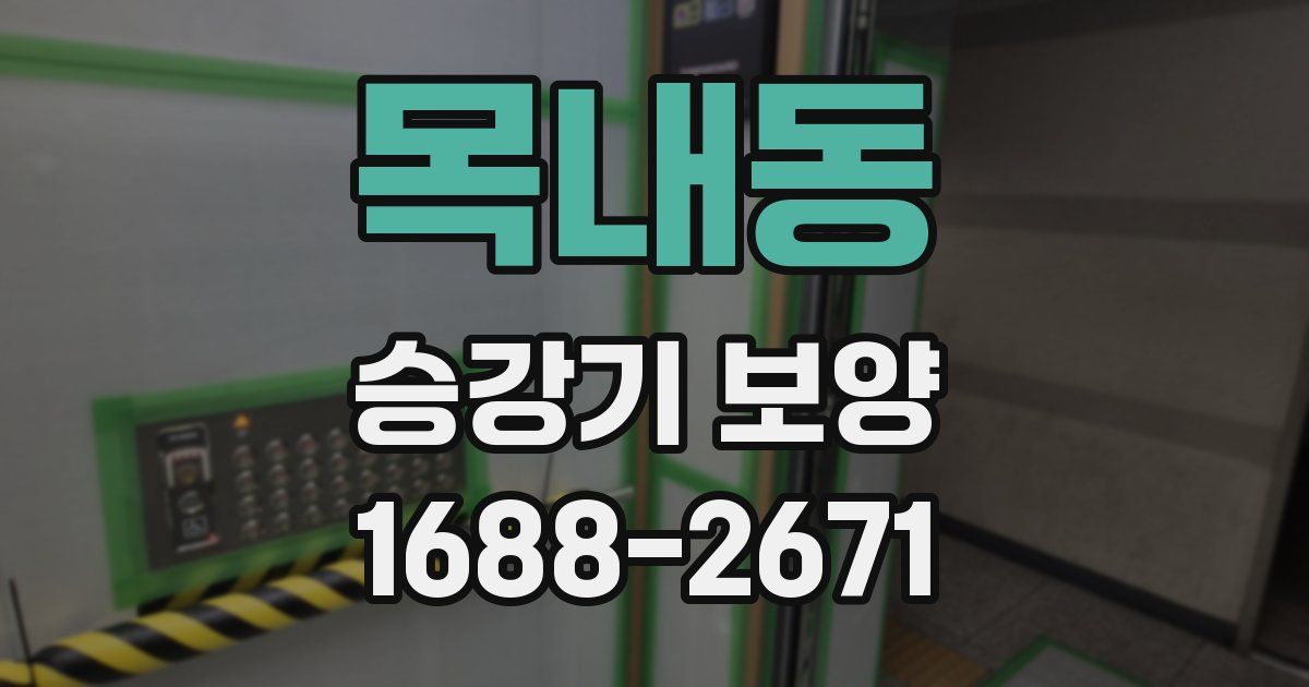 목내동 승강기 보양