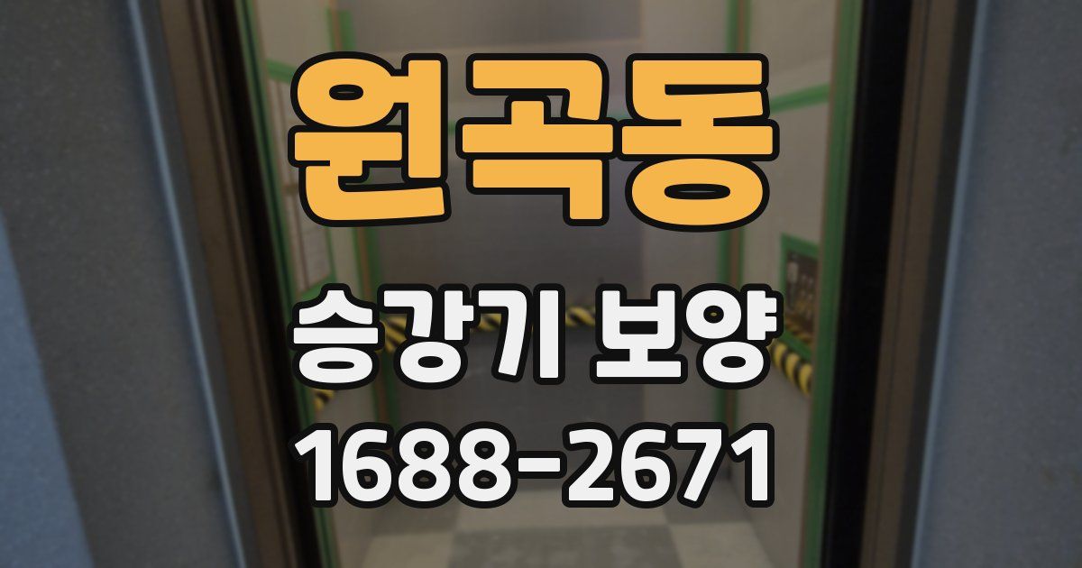 원곡동 승강기 보양