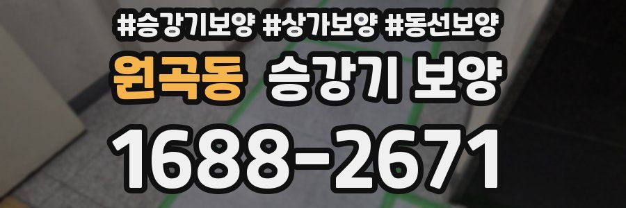 원곡동 승강기 보양
