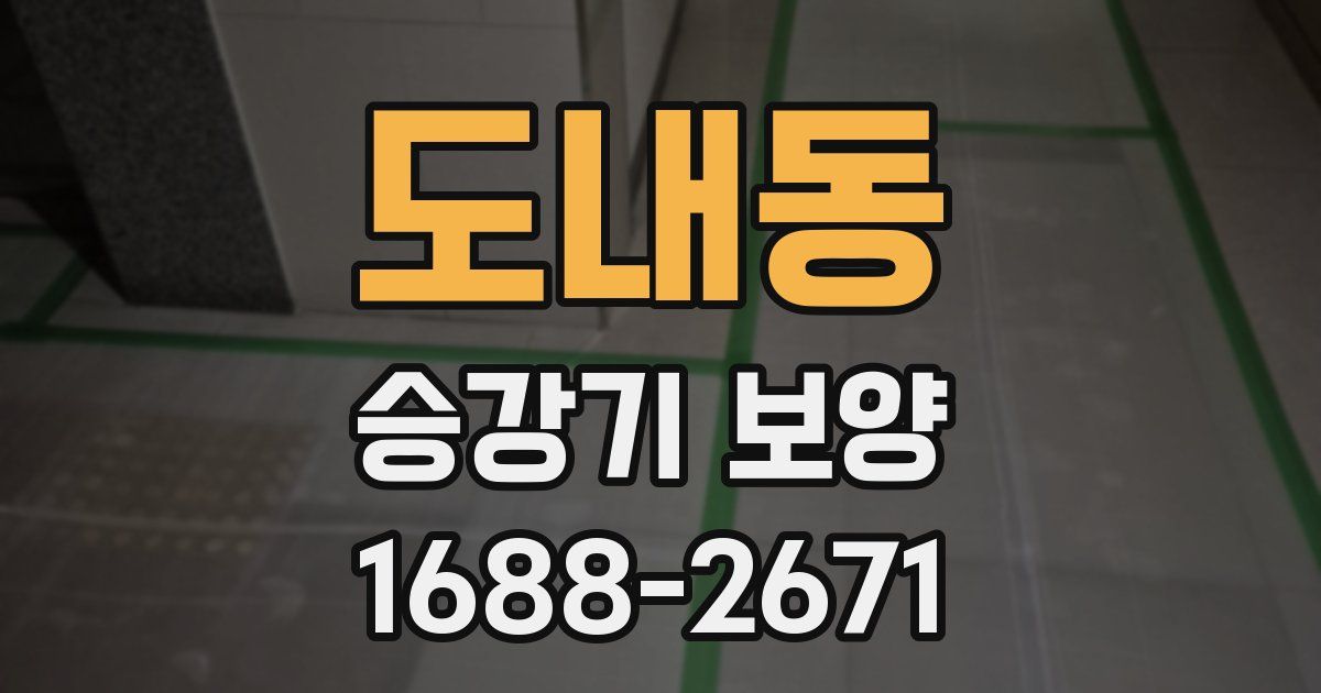 도내동 승강기 보양