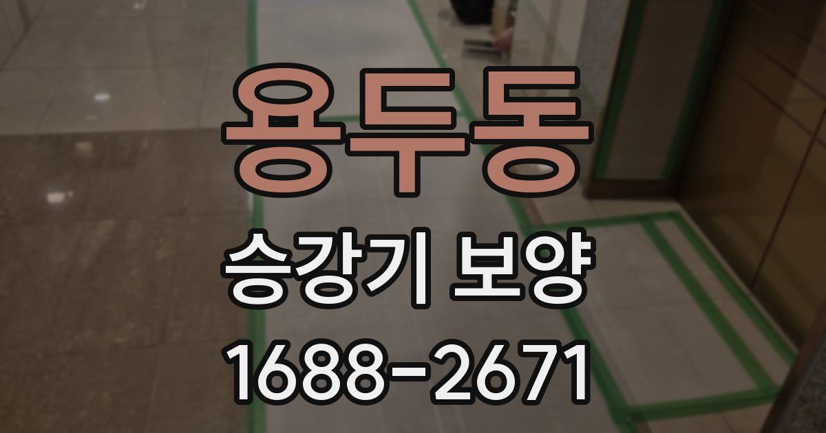 용두동 승강기 보양