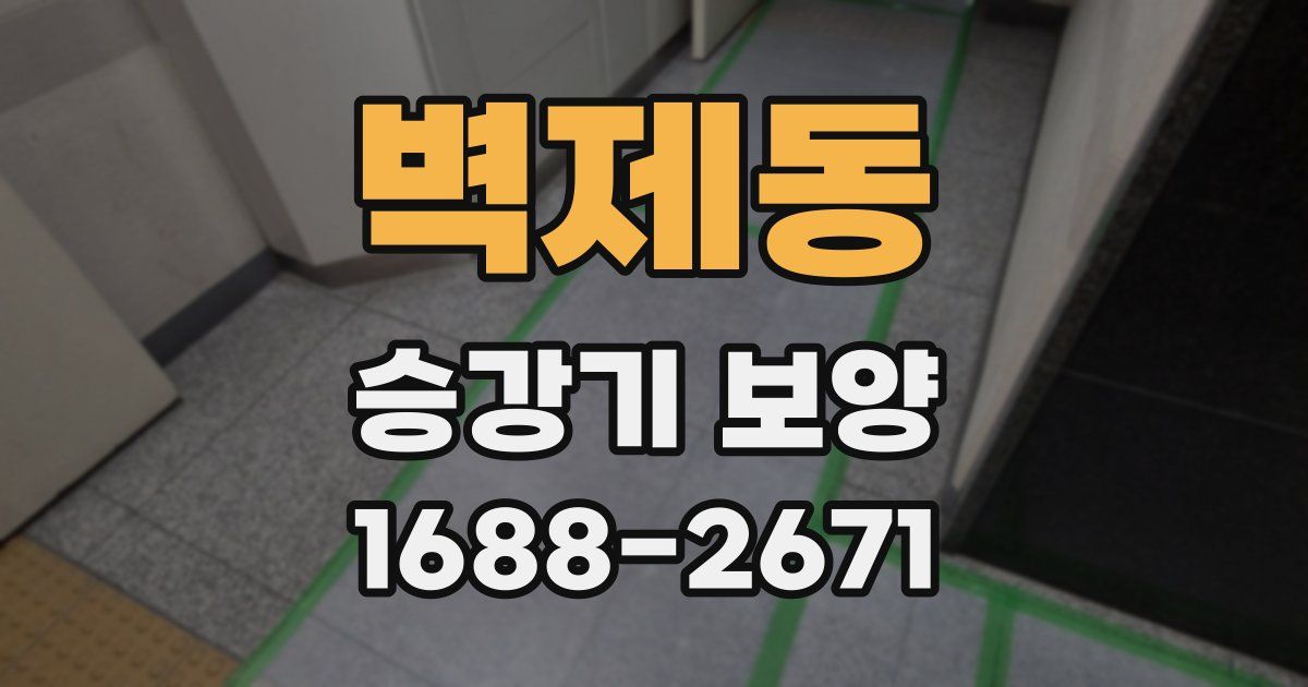 벽제동 승강기 보양
