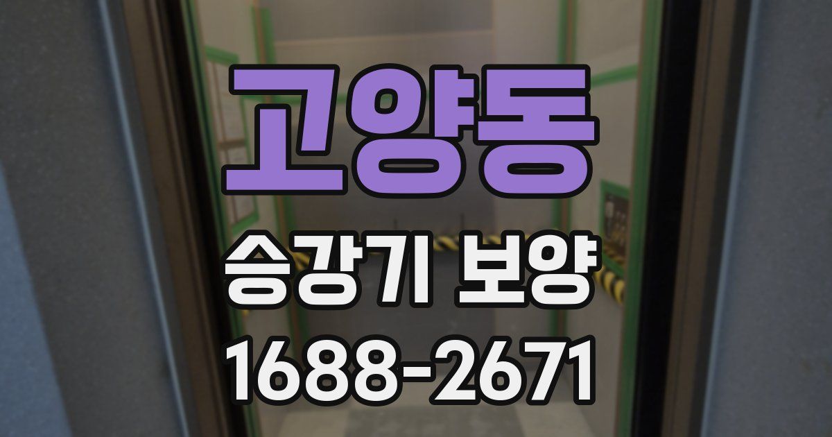 고양동 승강기 보양