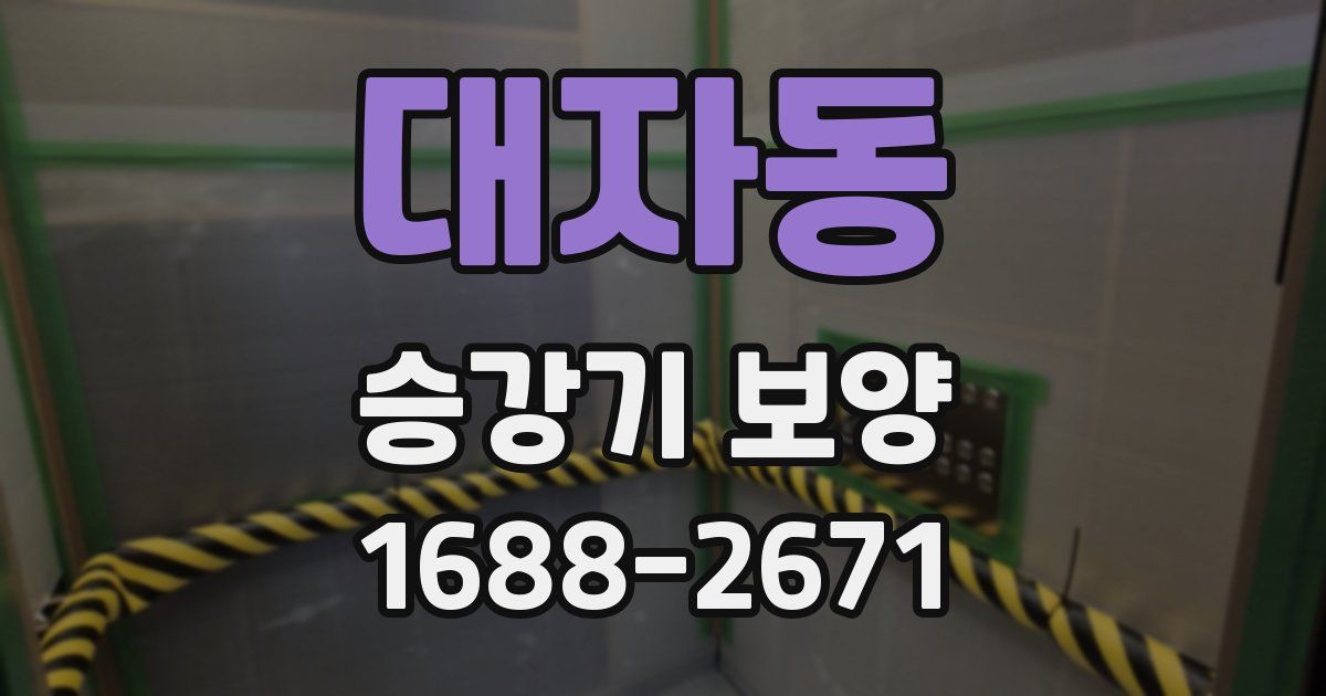 대자동 승강기 보양