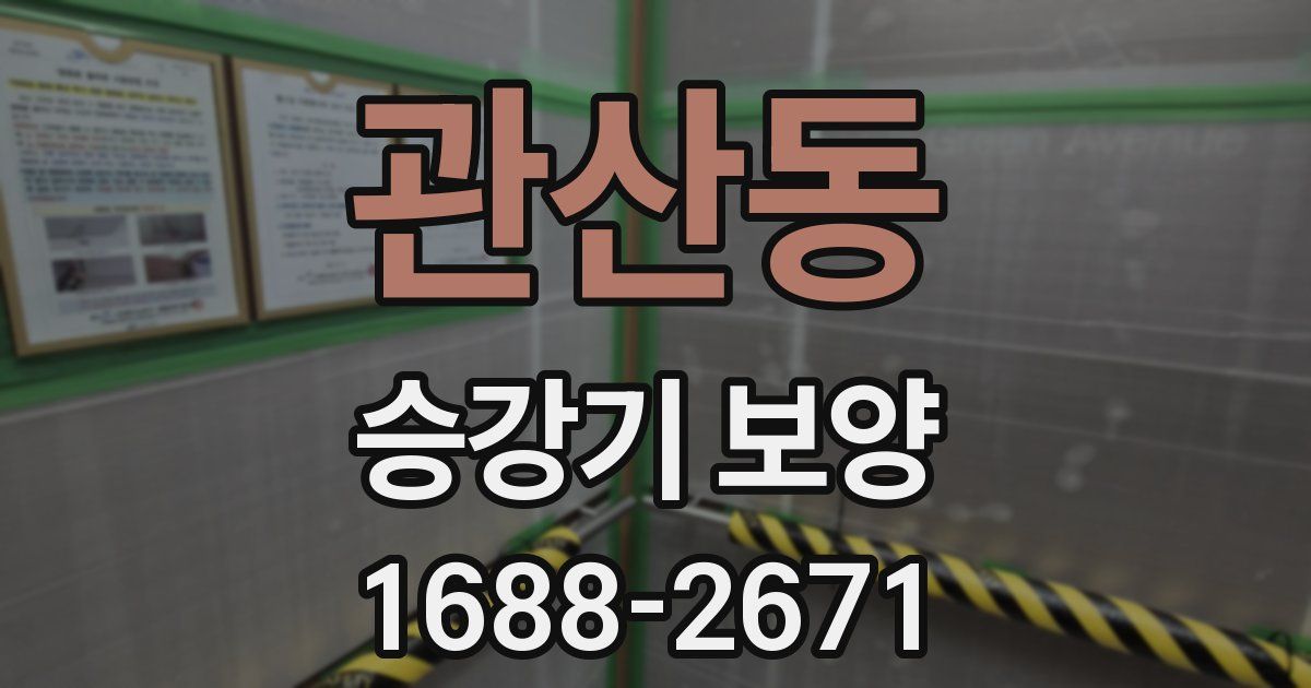 관산동 승강기 보양