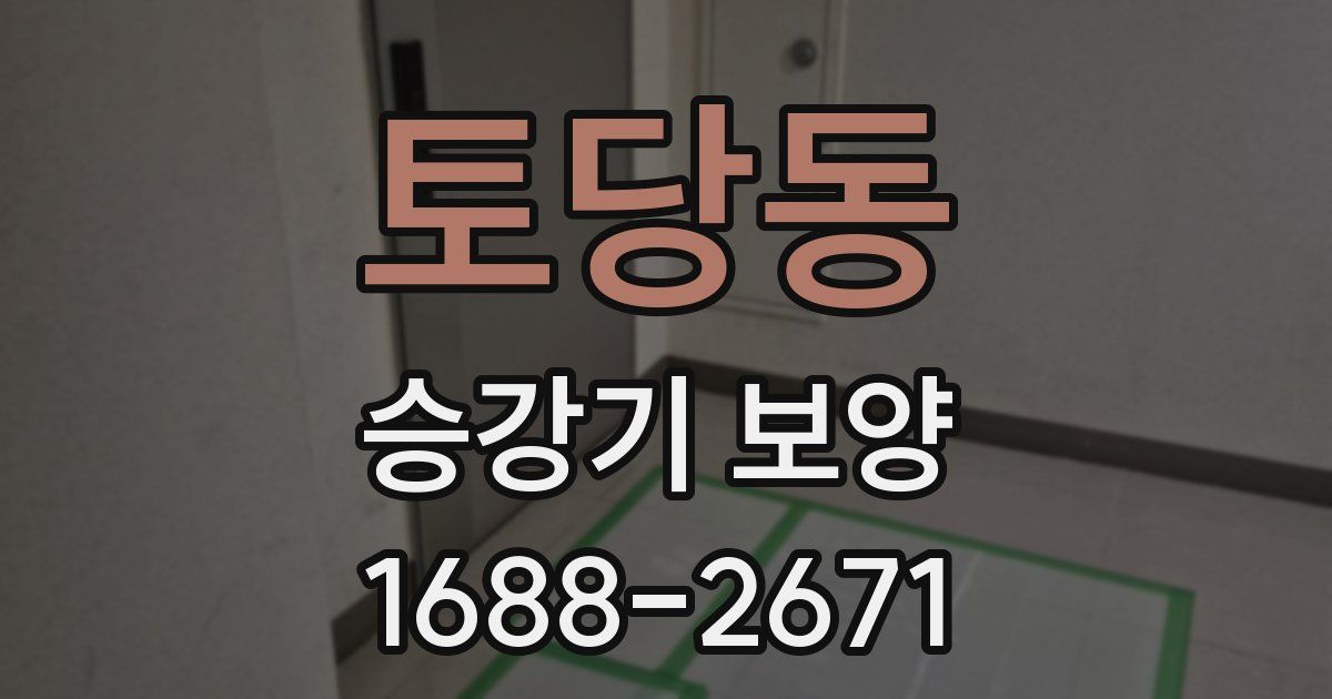 토당동 승강기 보양