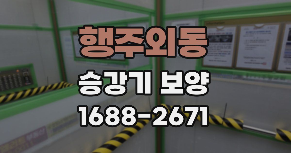 행주외동 승강기 보양